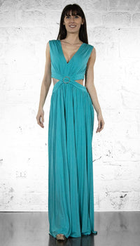 Gaudi Abito lungo con motivo cut-out e fibbia gioiello