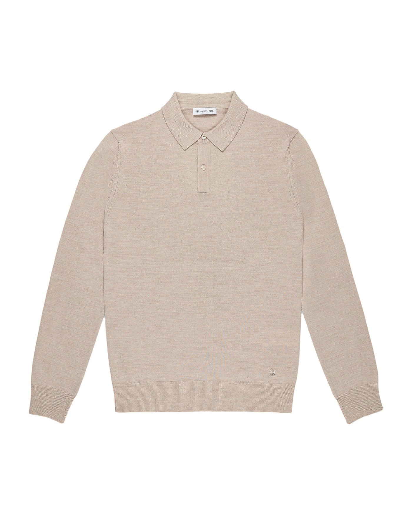 Manuel Ritz Polo in misto lana beige