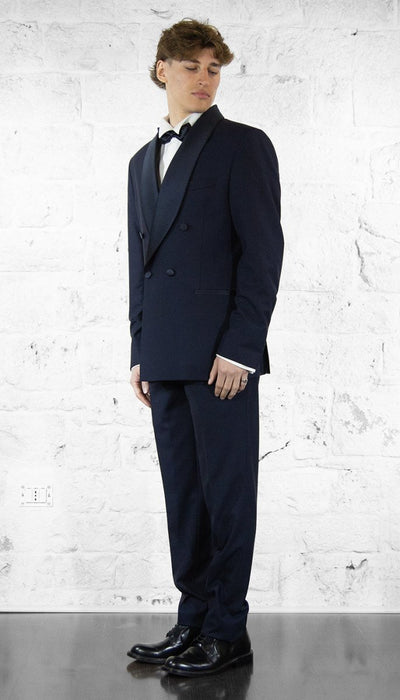 Angelo Toma Abito blu collo sciallato doppiopetto Abiti e giacche - Boutique Luisa Trendy