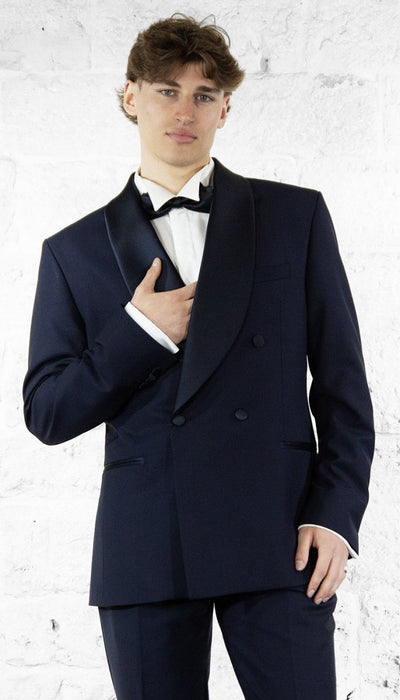 Angelo Toma Abito blu collo sciallato doppiopetto Abiti e giacche - Boutique Luisa Trendy