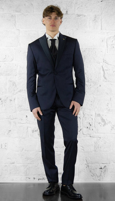 Angelo Toma Abito in lana pettinata reverse in raso Abiti e giacche - Boutique Luisa Trendy
