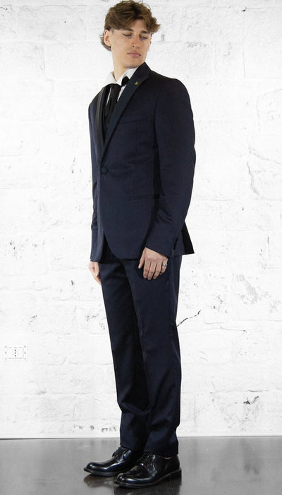 Angelo Toma Abito in lana pettinata reverse in raso Abiti e giacche - Boutique Luisa Trendy