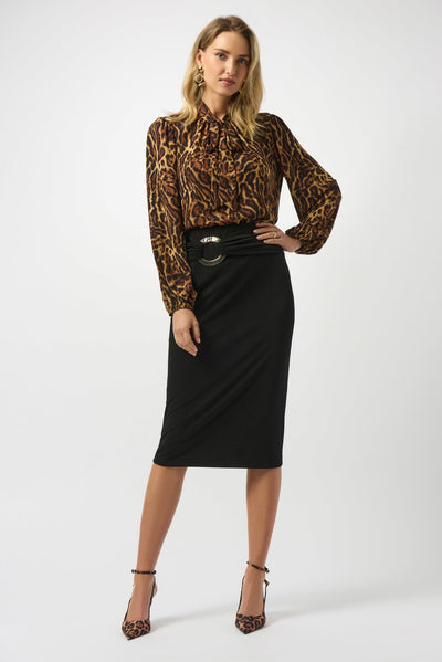 Blusa stampa animalier in georgette riciclato Bluse e camicie - Boutique Luisa Trendy