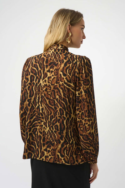 Blusa stampa animalier in georgette riciclato Bluse e camicie - Boutique Luisa Trendy