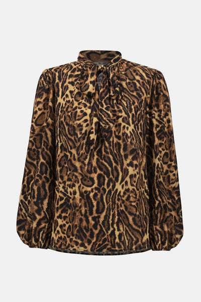 Blusa stampa animalier in georgette riciclato Bluse e camicie - Boutique Luisa Trendy