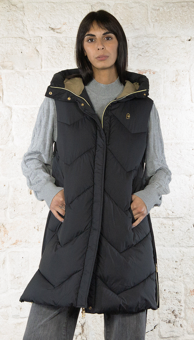 Conte of Florence Gilet in piuma con cappuccio 6537009D