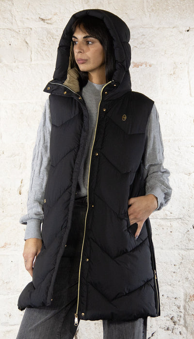 Conte of Florence Gilet in piuma con cappuccio 6537009D