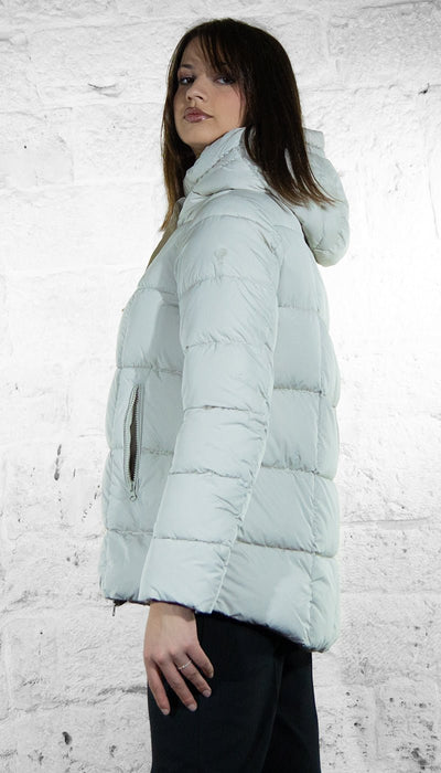 De Lamp Piumino a trapezio grigio chiaro con cappuccio GW L637 Capispalla Donna - Boutique Luisa Trendy