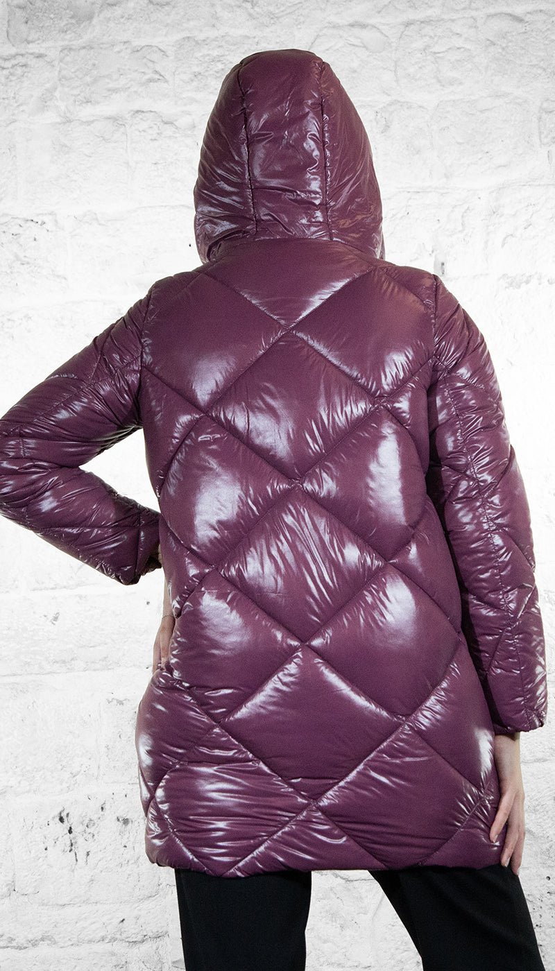 De Lamp Piumino lungo trapuntato con cappuccio CW L308 Capispalla Donna - Boutique Luisa Trendy