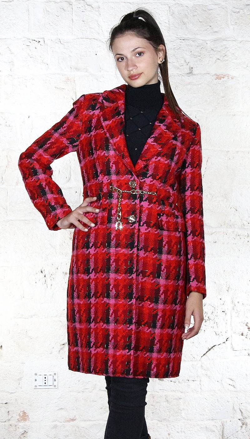 Denny Rose Cappotto pied de poule Capispalla Donna - Boutique Luisa Trendy