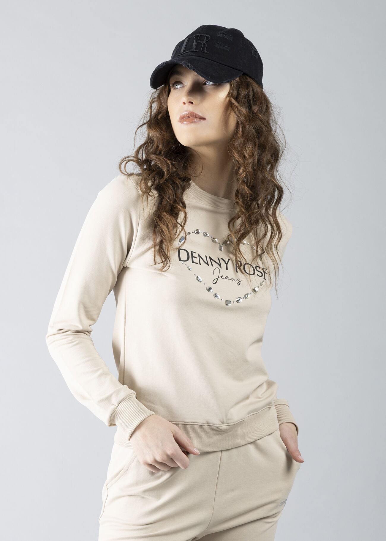 Denny Rose Jeans Felpa con logo heart Felpa - Boutique Luisa Trendy