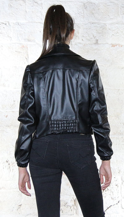 Denny Rose Jeans Giacca biker in similpelle Capispalla Donna - Boutique Luisa Trendy