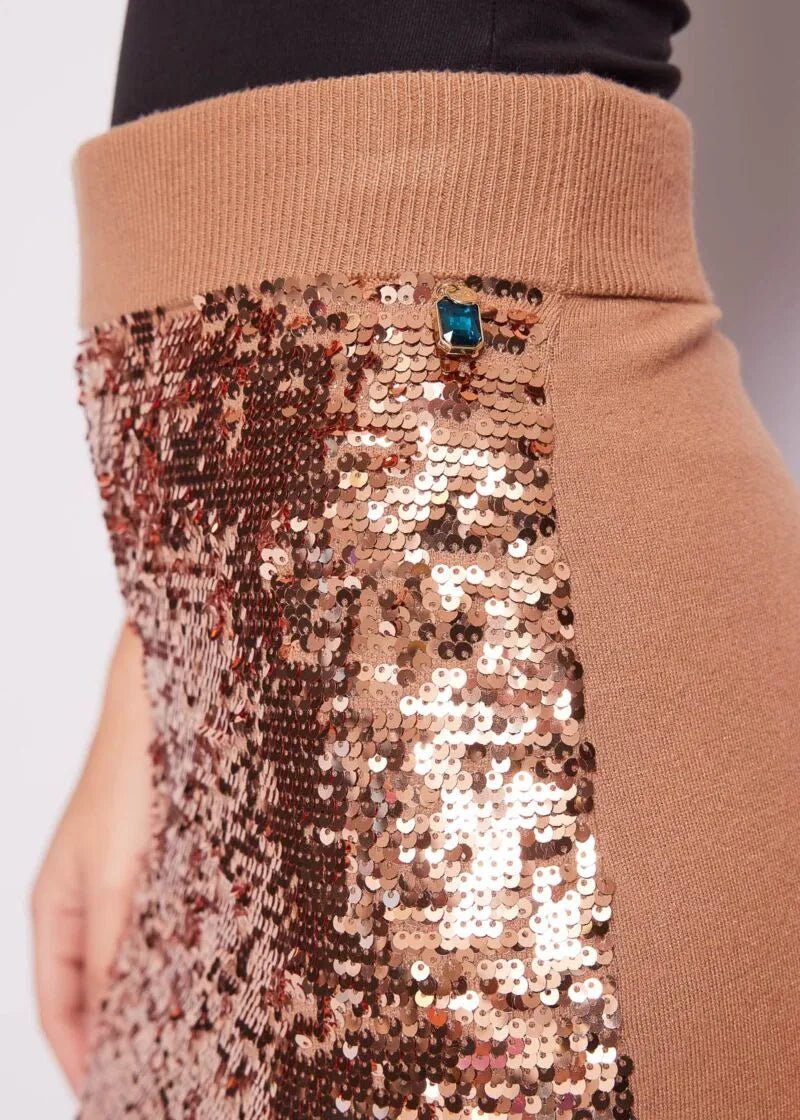 Denny Rose Jeans Gonna in maglia con paillettes Gonna - Boutique Luisa Trendy