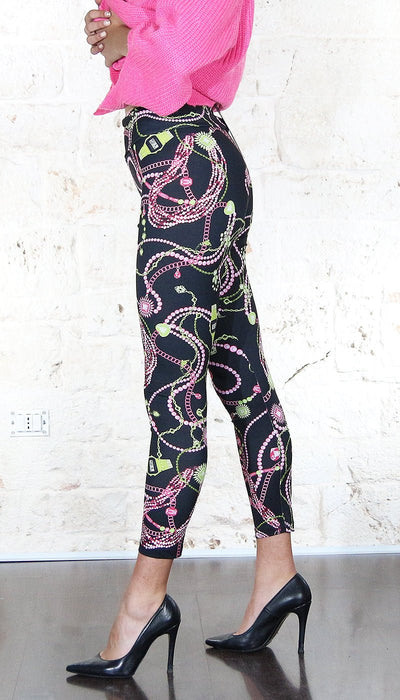 Denny Rose Jeans Leggings in jersey stampato Pantalone Donna - Boutique Luisa Trendy