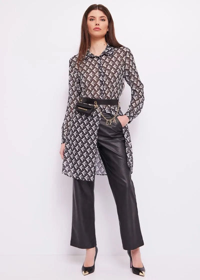 Denny Rose Pantaloni in similpelle Pantalone Donna - Boutique Luisa Trendy