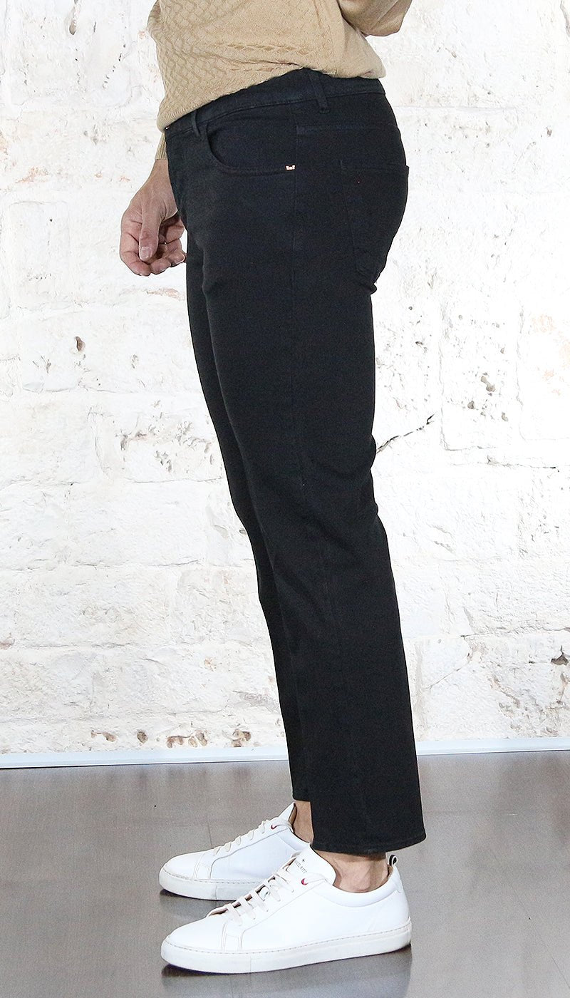 Entre Amis Jeans nero in denim 5 tasche corto Jeans Uomo - Boutique Luisa Trendy