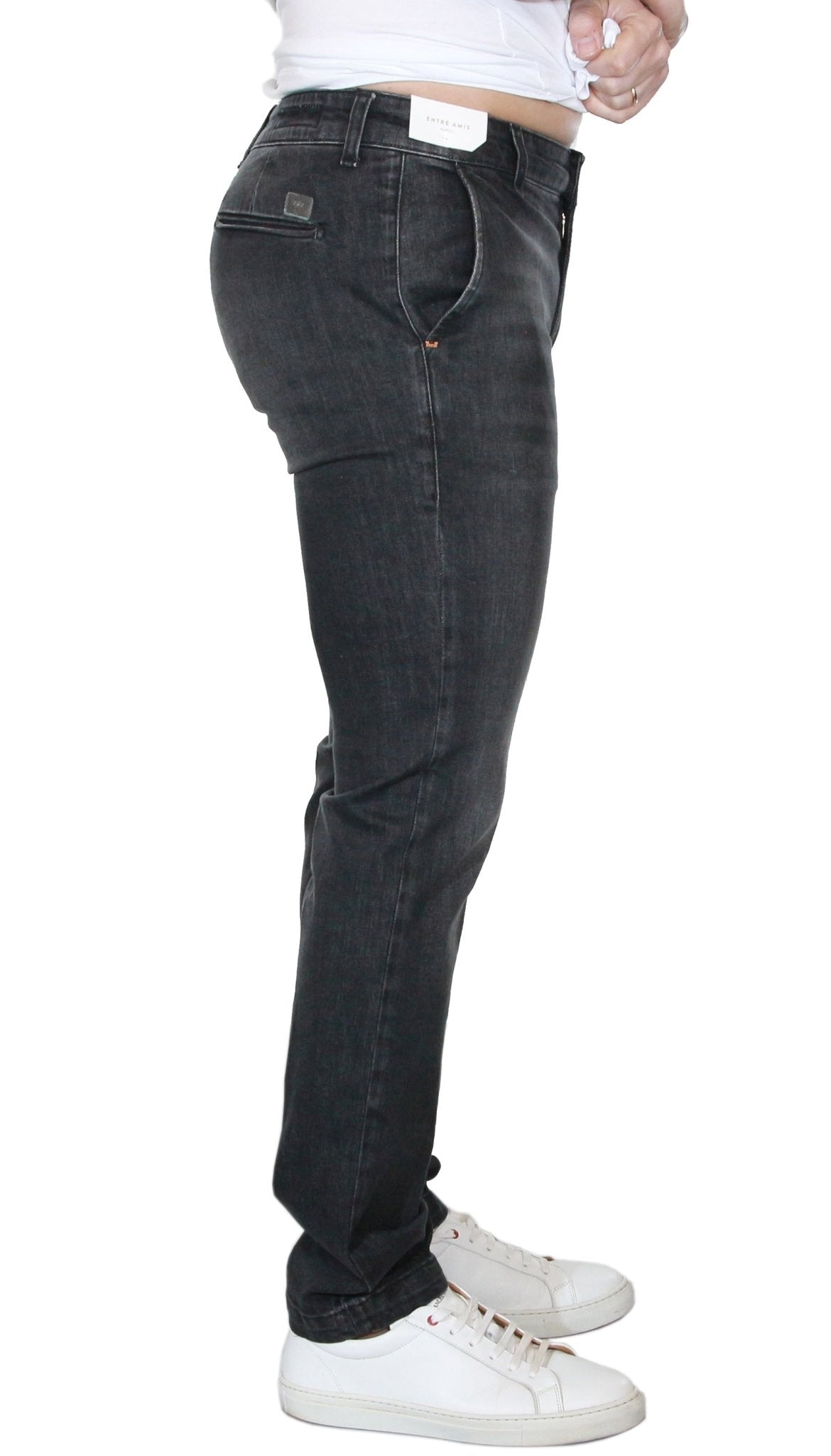 Entre Amis Jeans tasche america lavaggio denim nero Jeans Uomo - Boutique Luisa Trendy