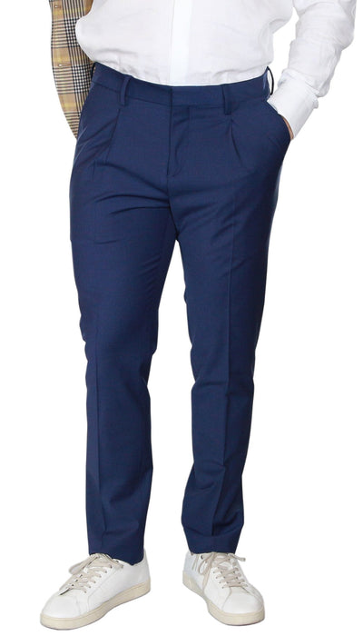 Entre Amis Pantalone corto con pinces in fresco lana Pantaloni Uomo - Boutique Luisa Trendy