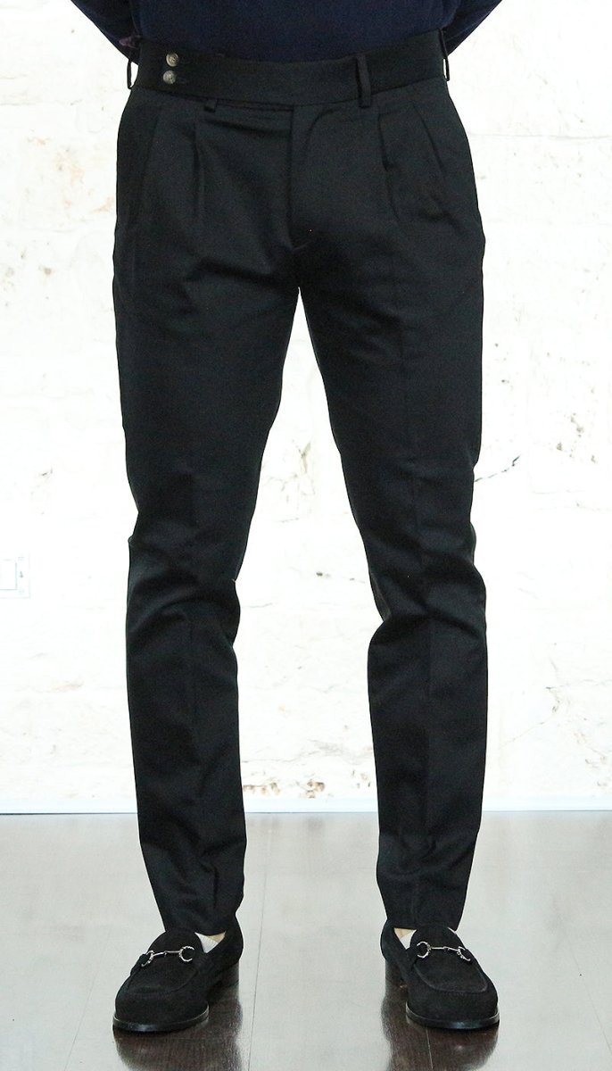 Entre Amis Pantalone doppia pinces con cinturino Pantaloni Uomo - Boutique Luisa Trendy