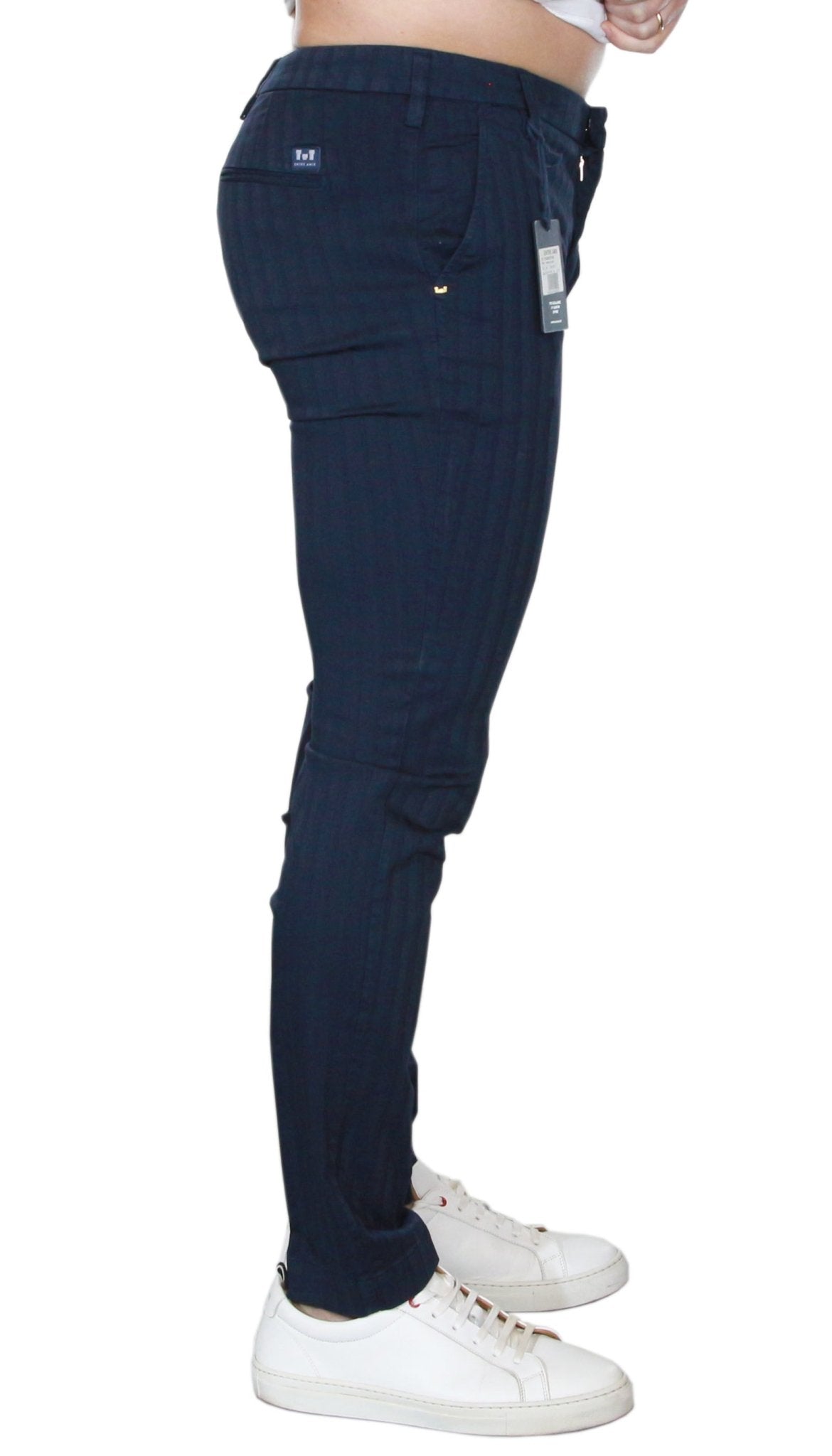 Entre Amis Pantalone lungo in cotone motivo rigato. Pantaloni Uomo - Boutique Luisa Trendy