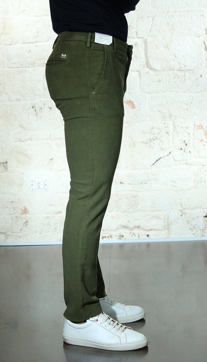 Entre Amis Pantalone lungo verde in fustagno Pantaloni Uomo - Boutique Luisa Trendy