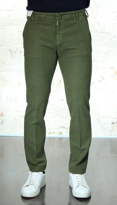 Entre Amis Pantalone lungo verde in fustagno Pantaloni Uomo - Boutique Luisa Trendy