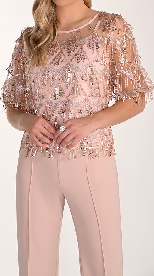 Frank Lyman Blusa cipria con paillettes Bluse e camicie - Boutique Luisa Trendy