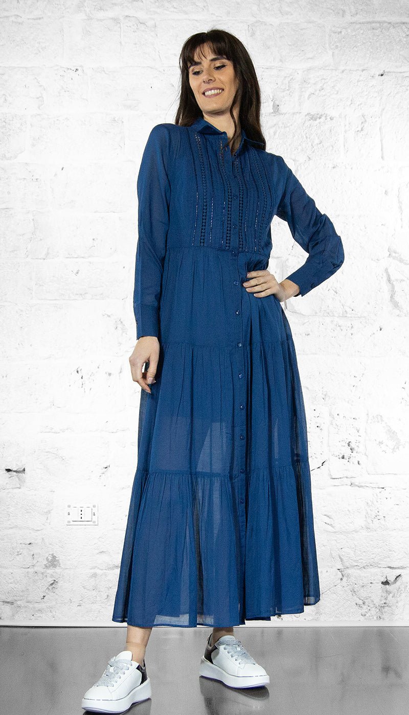 Gaudi Abito donna chemisier midi in cotone 511FD15023 Vestiti - Boutique Luisa Trendy