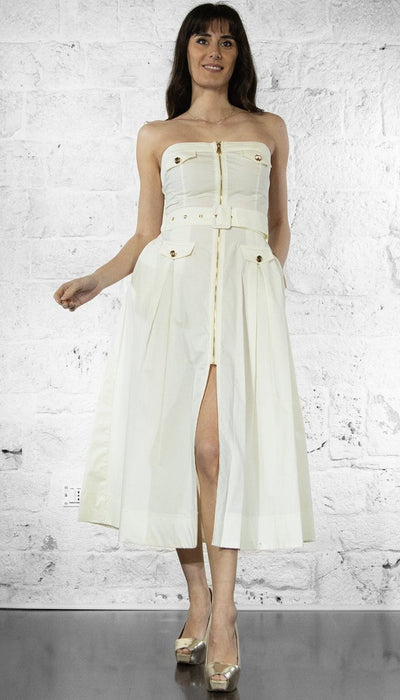 Gaudi Abito midi in cotone con cintura 511FD15017 Vestiti - Boutique Luisa Trendy