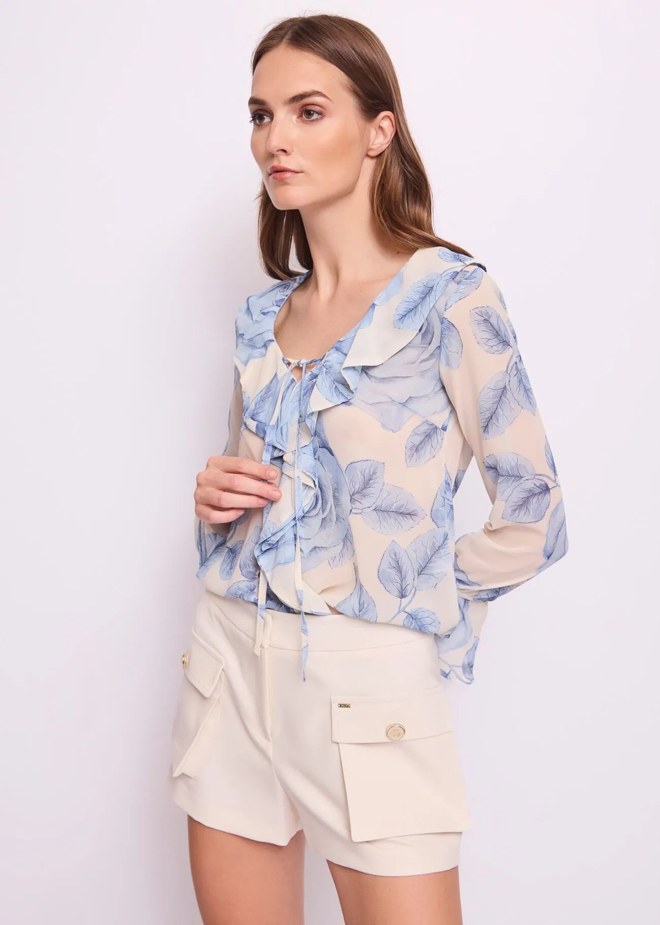 Gaudi Blusa in georgette stampa floreale