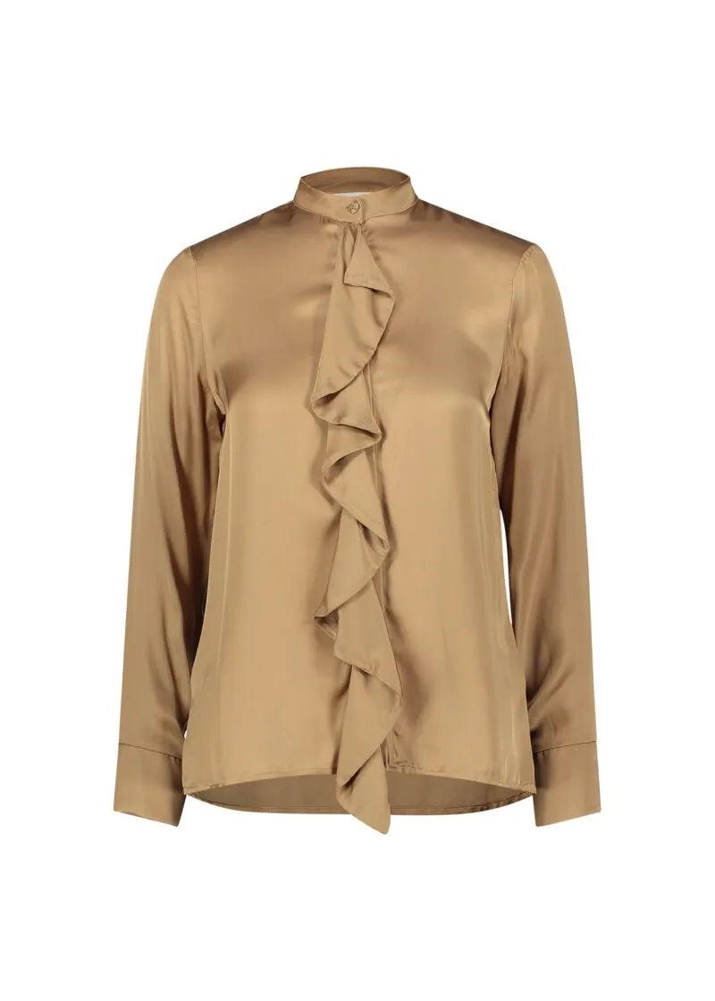 Gaudi Camicia beige in raso 421FD45013