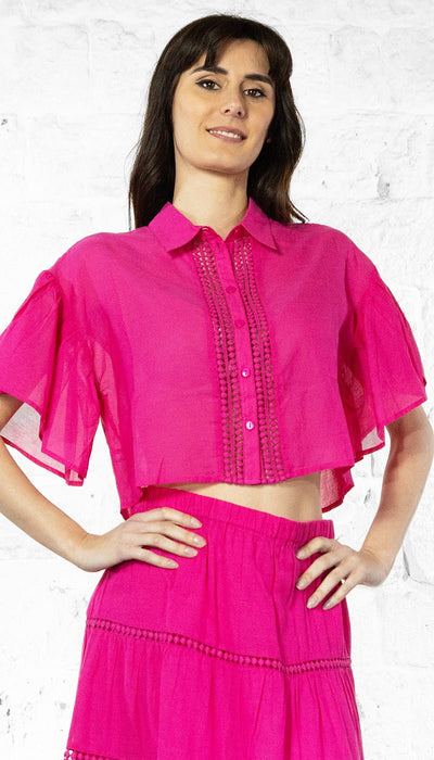 Gaudi Camicia cropped maniche corte Bluse e camicie - Boutique Luisa Trendy