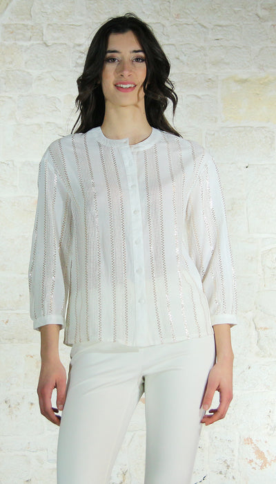 Gaudì Camicia in cotone e lurex