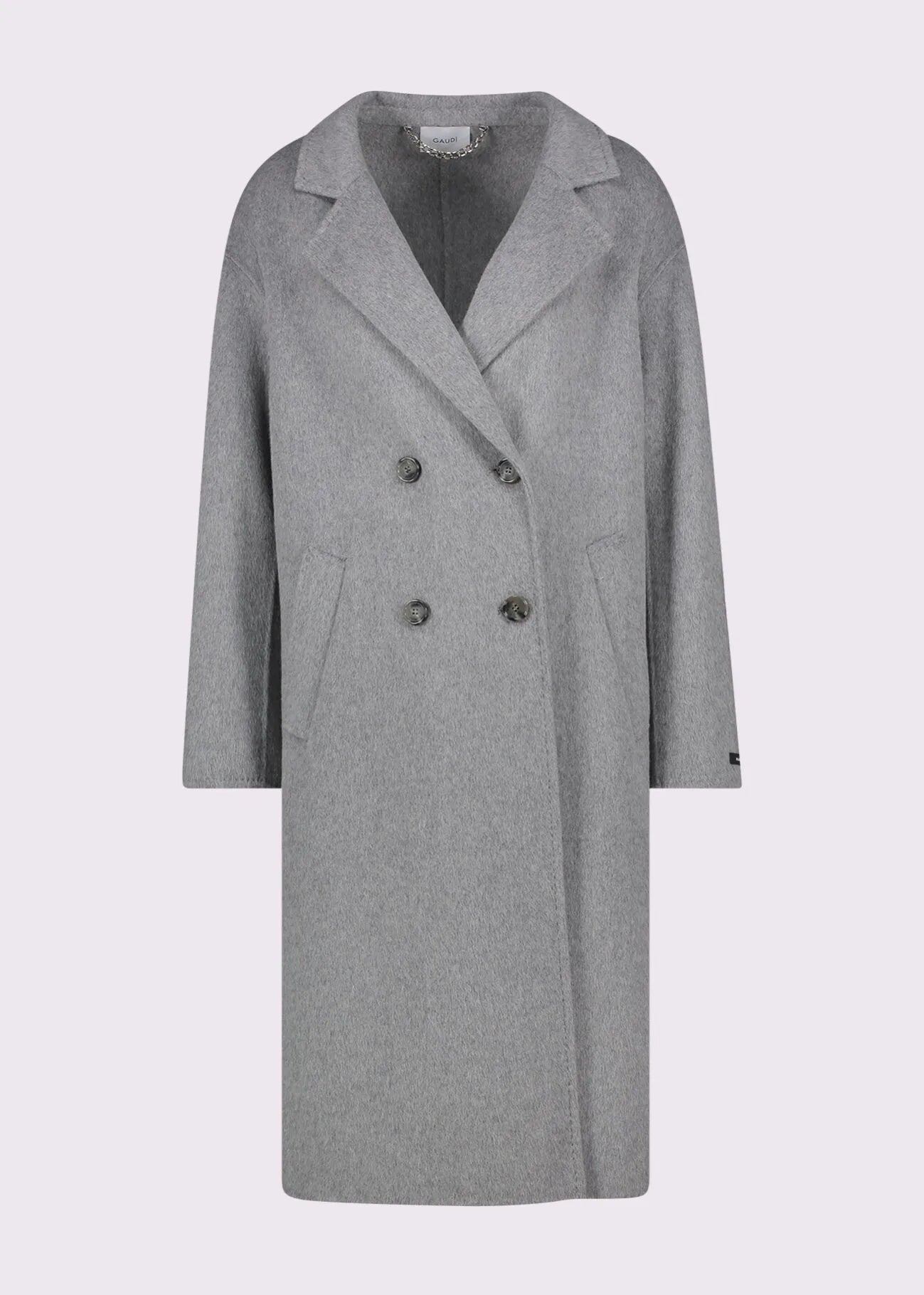 Gaudi Cappotto da donna in panno grigio oversize