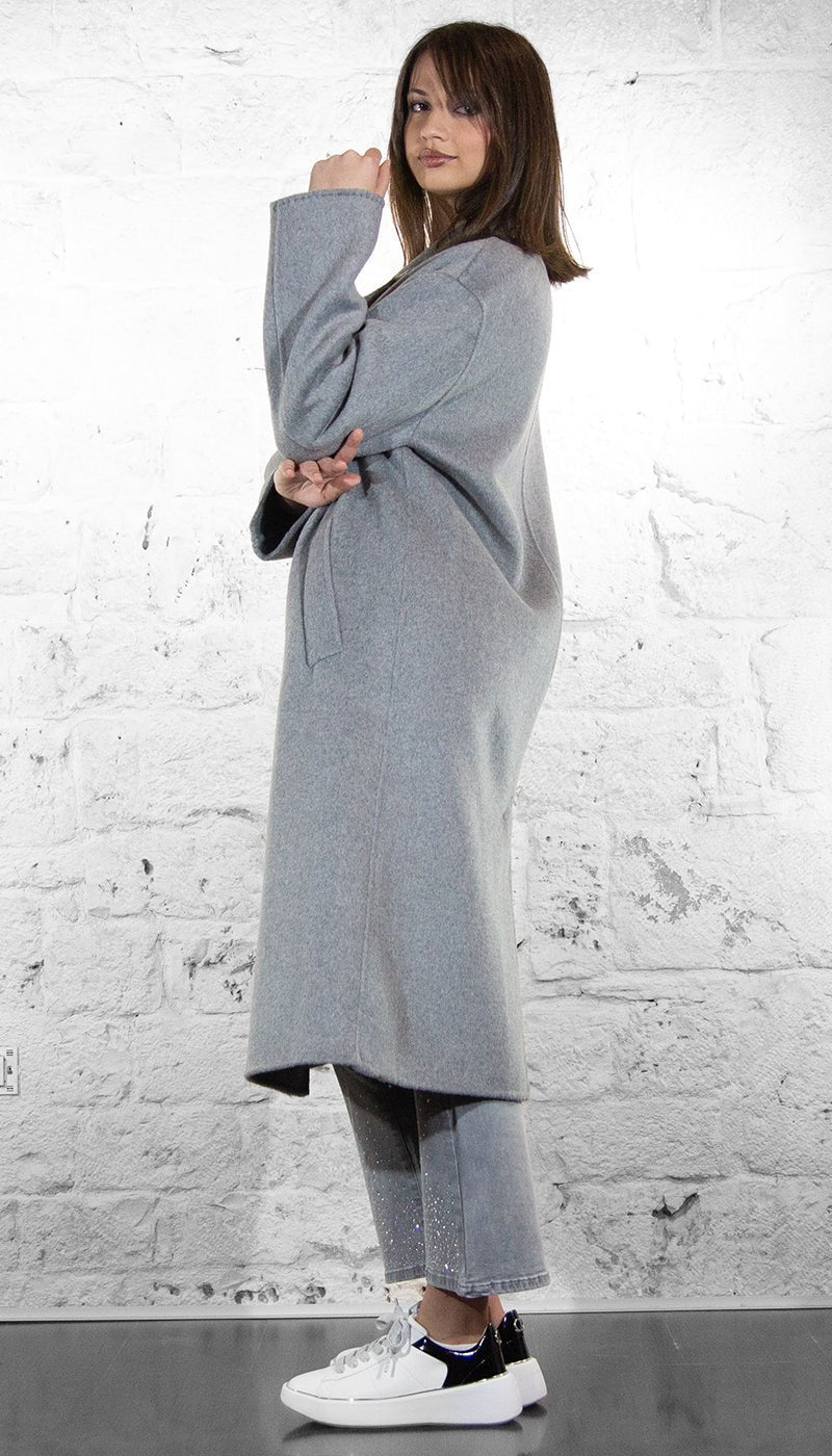 Gaudi Cappotto da donna in panno grigio oversize Capispalla Donna - Boutique Luisa Trendy