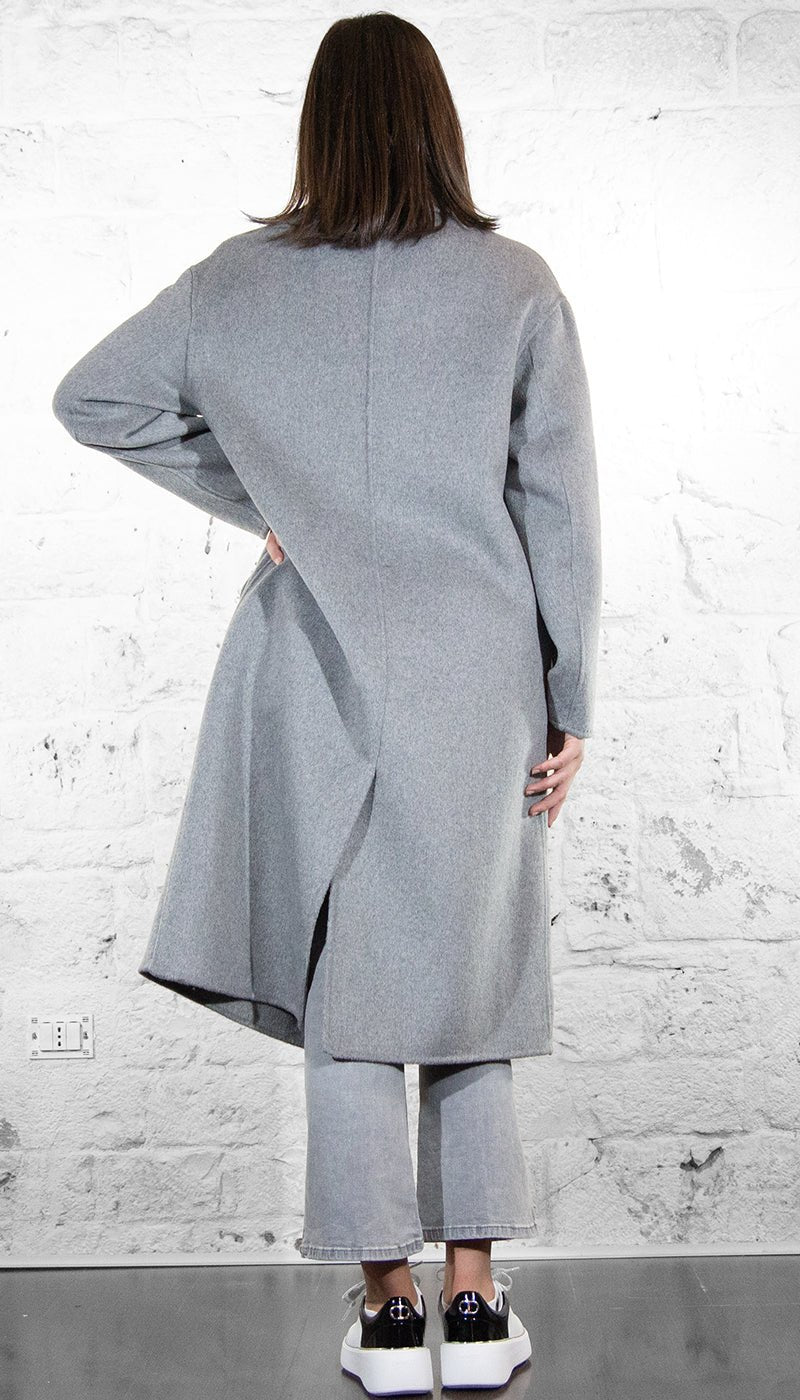Gaudi Cappotto da donna in panno grigio oversize Capispalla Donna - Boutique Luisa Trendy