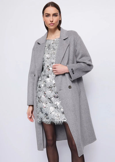 Gaudi Cappotto da donna in panno grigio oversize Capispalla Donna - Boutique Luisa Trendy