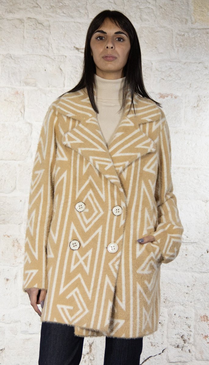 Gaudi Cappotto doppiopetto jacquard Capispalla Donna - Boutique Luisa Trendy