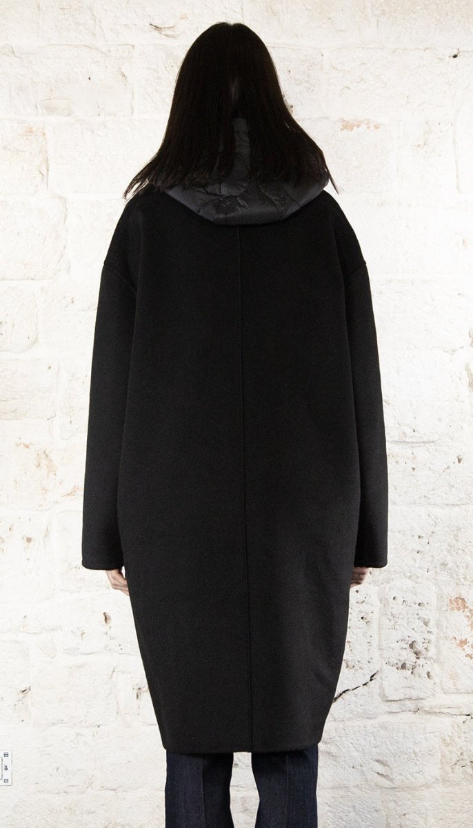 Gaudi Cappotto nero in misto lana Capispalla Donna - Boutique Luisa Trendy