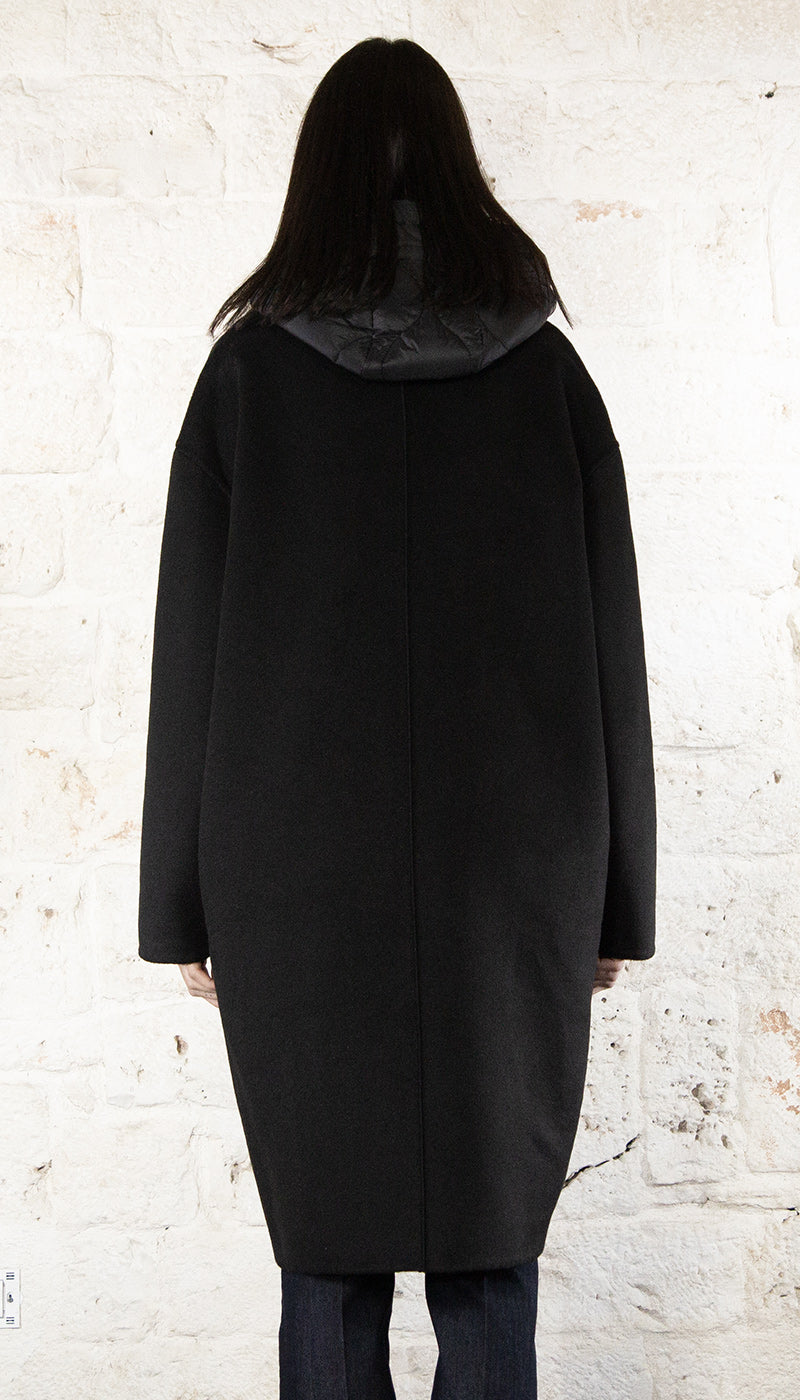 Gaudi Cappotto nero in misto lana