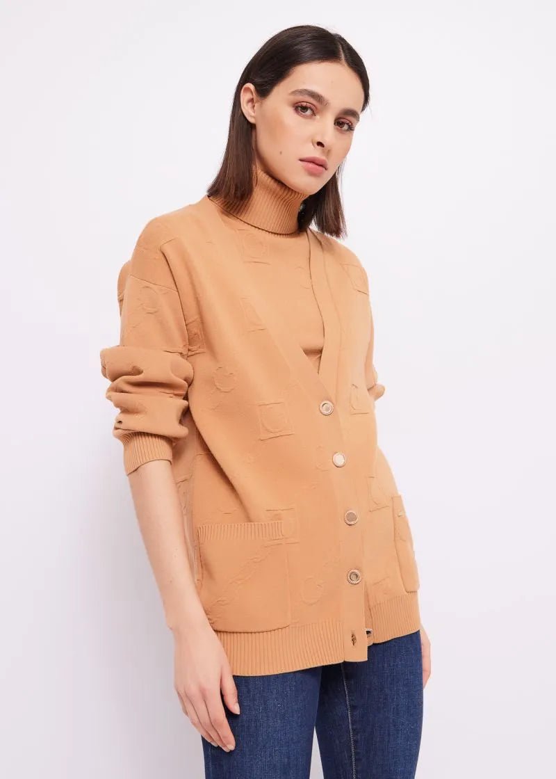 Gaudì Donna Cardigan jacquard in viscosa Maglie e cardigan Donna - Boutique Luisa Trendy