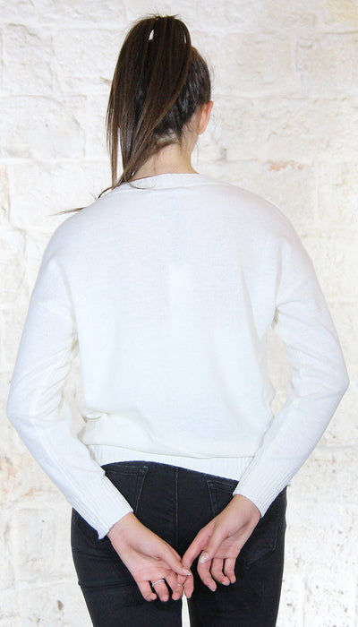 Gaudì Donna Maglione scollo a V in lana e cashmere Maglie e cardigan Donna - Boutique Luisa Trendy