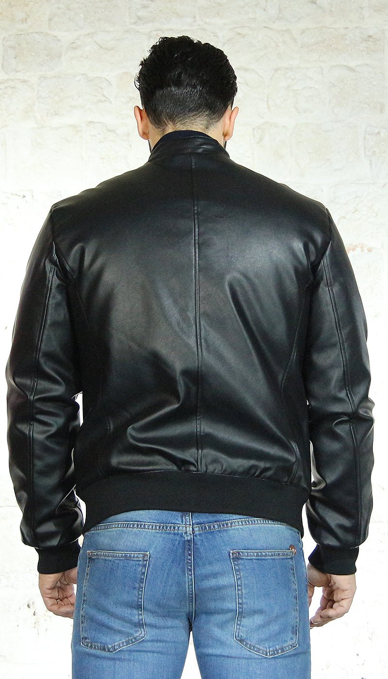 Gaudì Giacca uomo biker nero in similpelle Capispalla Uomo - Boutique Luisa Trendy