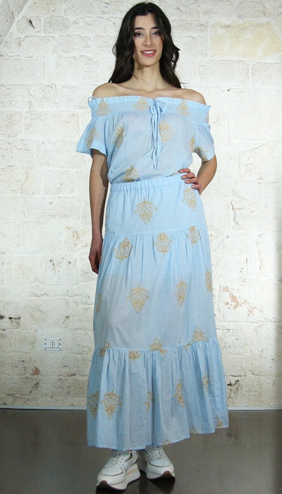 Gaudì Gonna a balze con ricami Gonna - Boutique Luisa Trendy