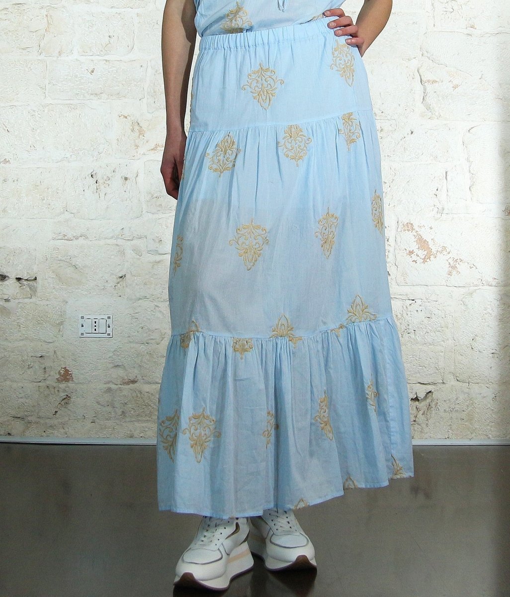 Gaudì Gonna a balze con ricami Gonna - Boutique Luisa Trendy