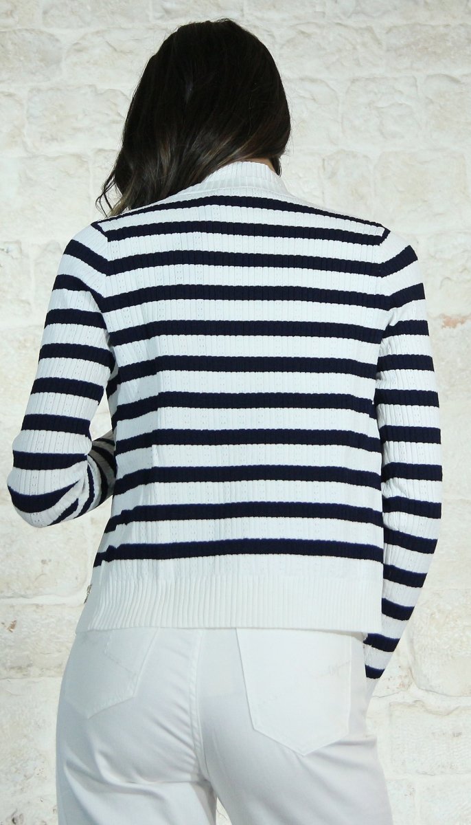 Gaudi Jeans Cardigan a righe 411BD53005 Maglie e cardigan Donna - Boutique Luisa Trendy