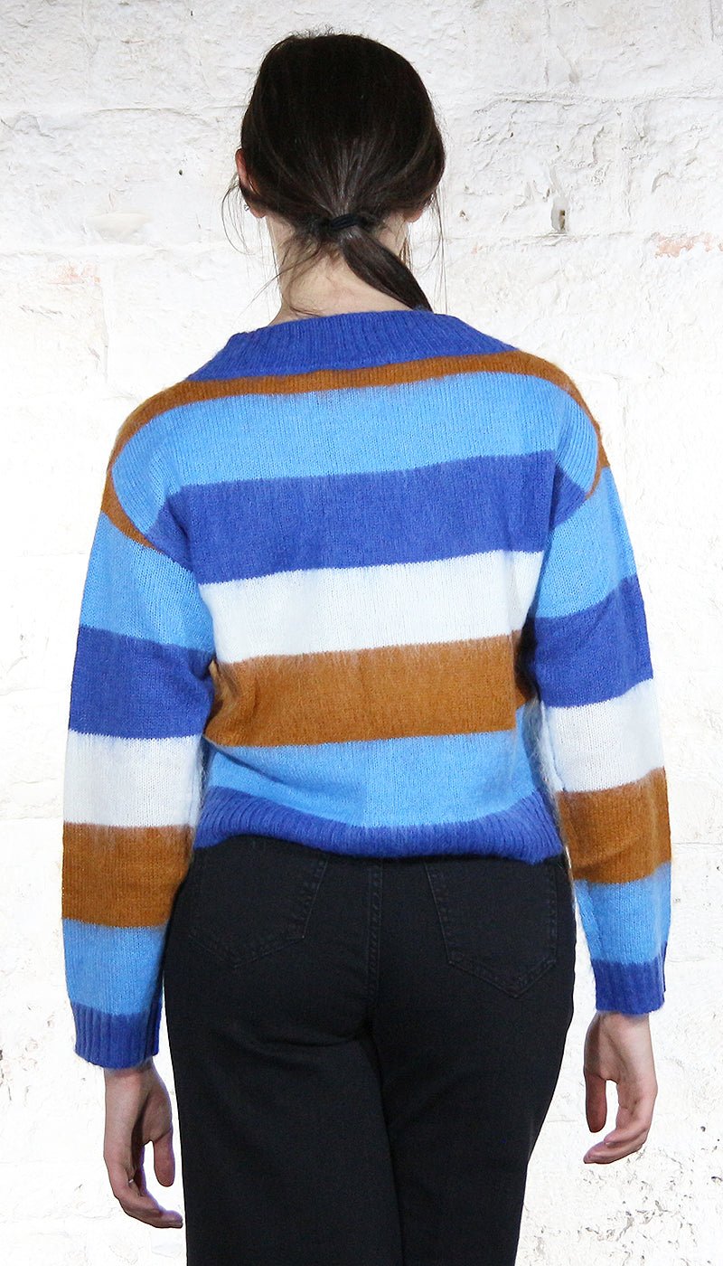 Gaudì Jeans Donna Maglione lupetto a righe in mohair Maglie e cardigan Donna - Boutique Luisa Trendy