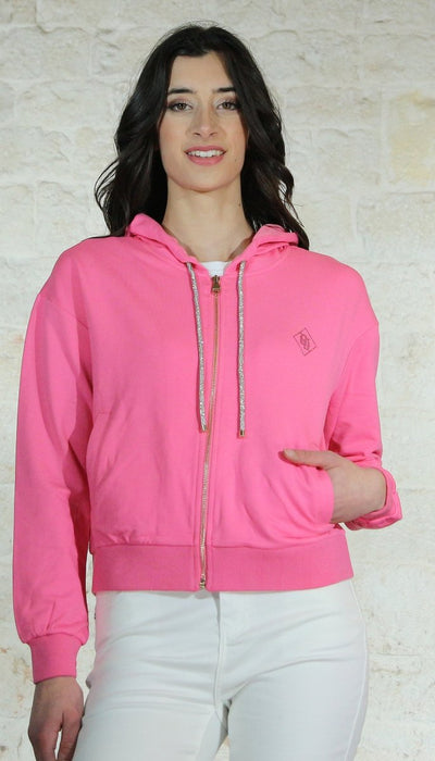 Gaudi Jeans Felpa con cappuccio e zip 411BD64003 Felpa - Boutique Luisa Trendy