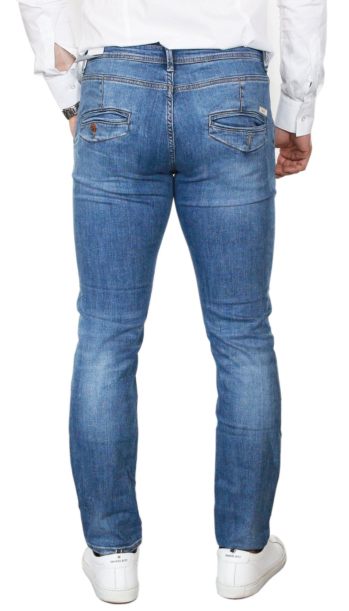 Gaudì Jeans Jeans chino in denim di cotone indaco medio Jeans Uomo - Boutique Luisa Trendy