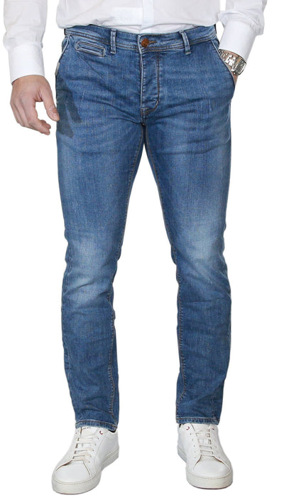 Gaudì Jeans Jeans chino in denim di cotone indaco medio Jeans Uomo - Boutique Luisa Trendy